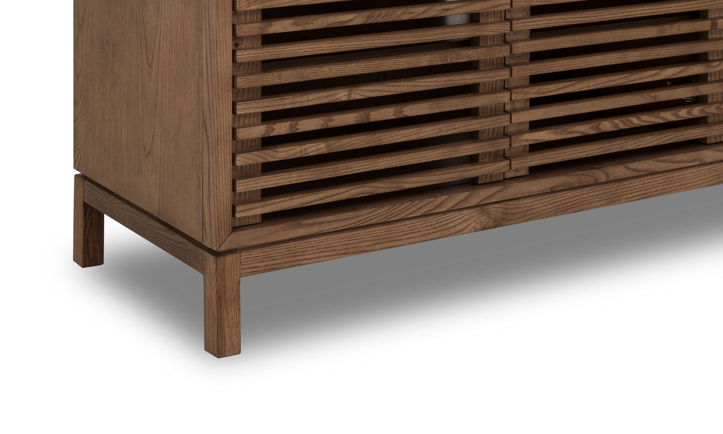 Tanner Four Door Ash Wood Media Console in Roux