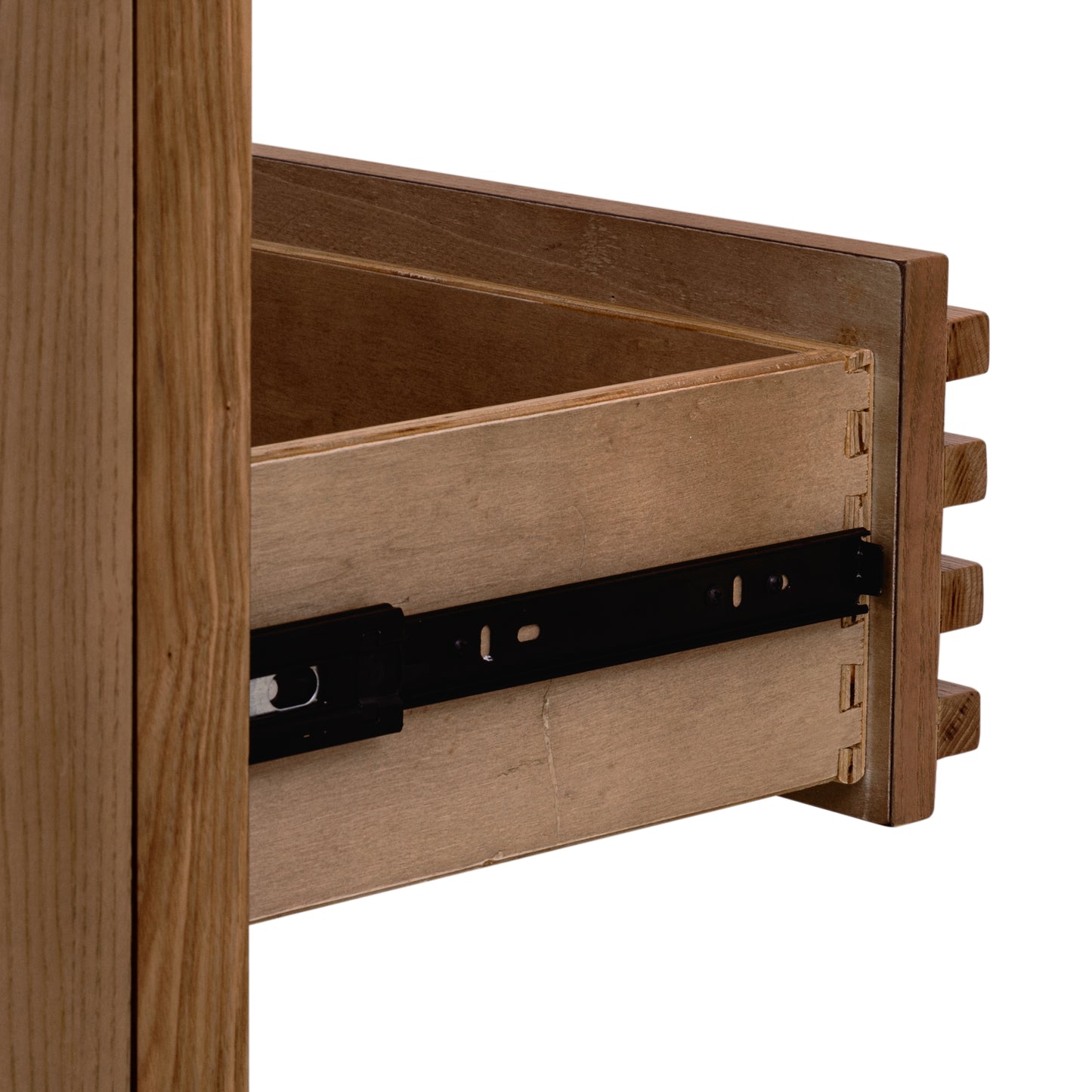 Tanner Two Drawer Ash Wood Nightstand in Roux