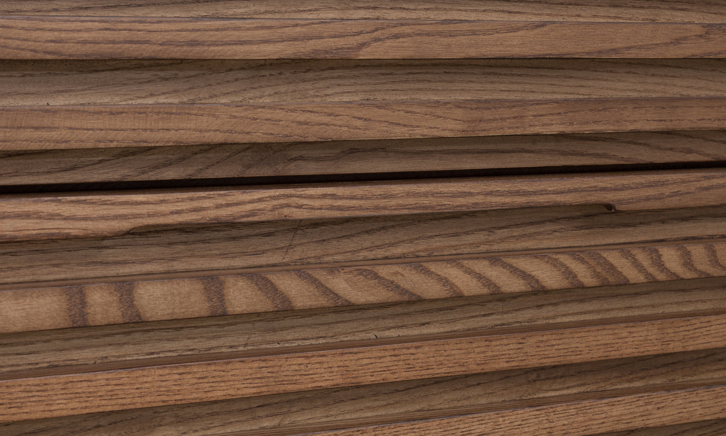 Tanner Five Drawer Ash Wood Chest in Roux