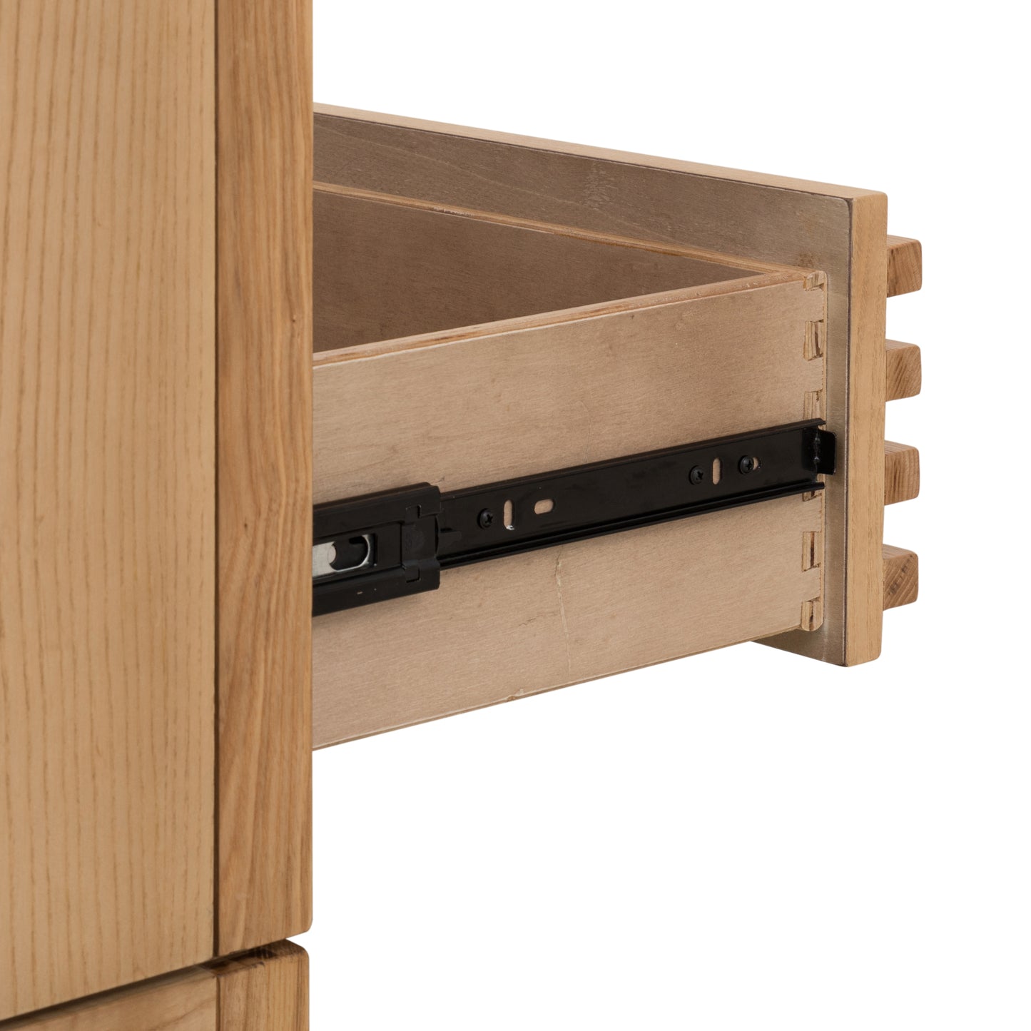 Tanner Two Drawer Ash Wood Nightstand in Flaxen