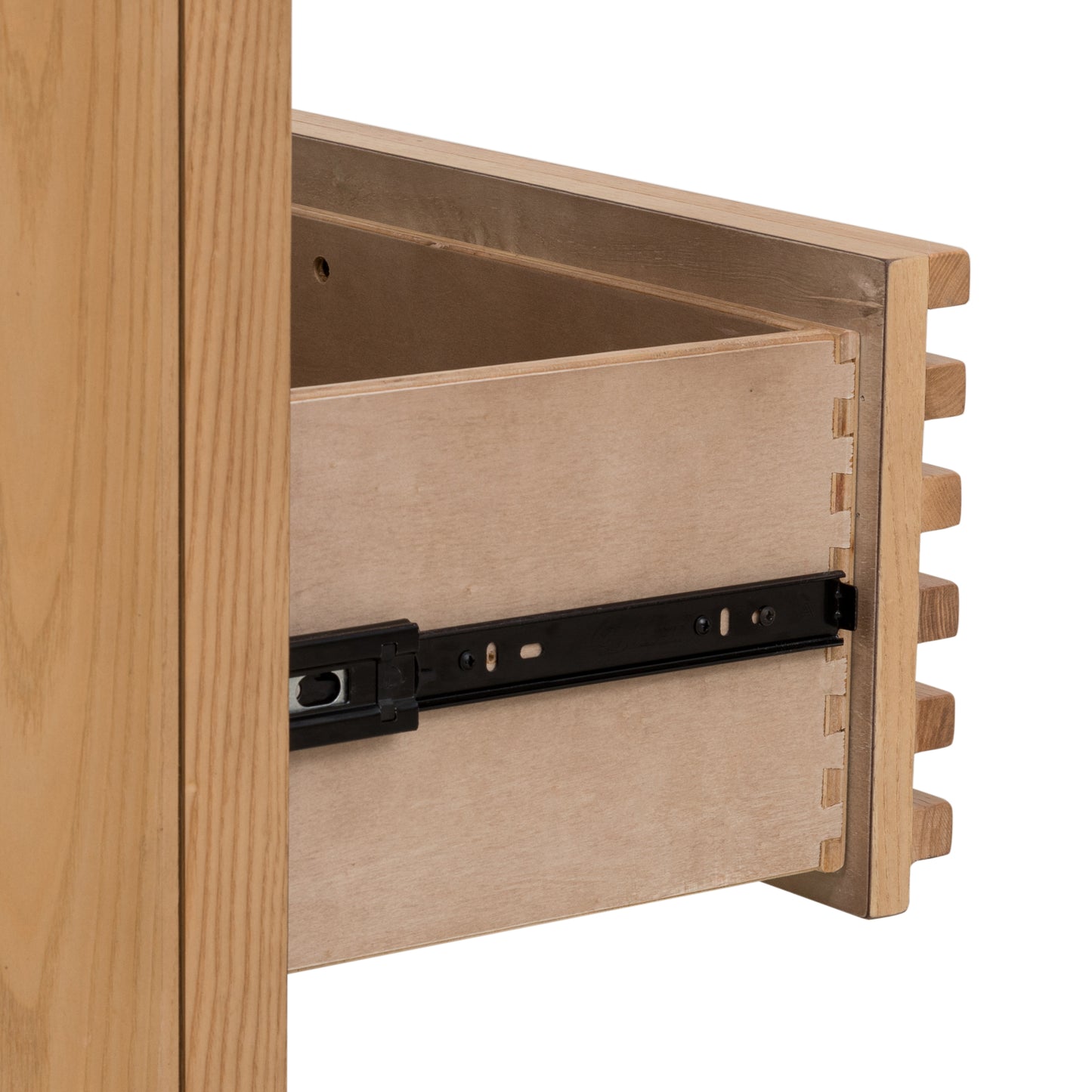 Tanner Six Drawer Ash Wood Dresser in Flaxen