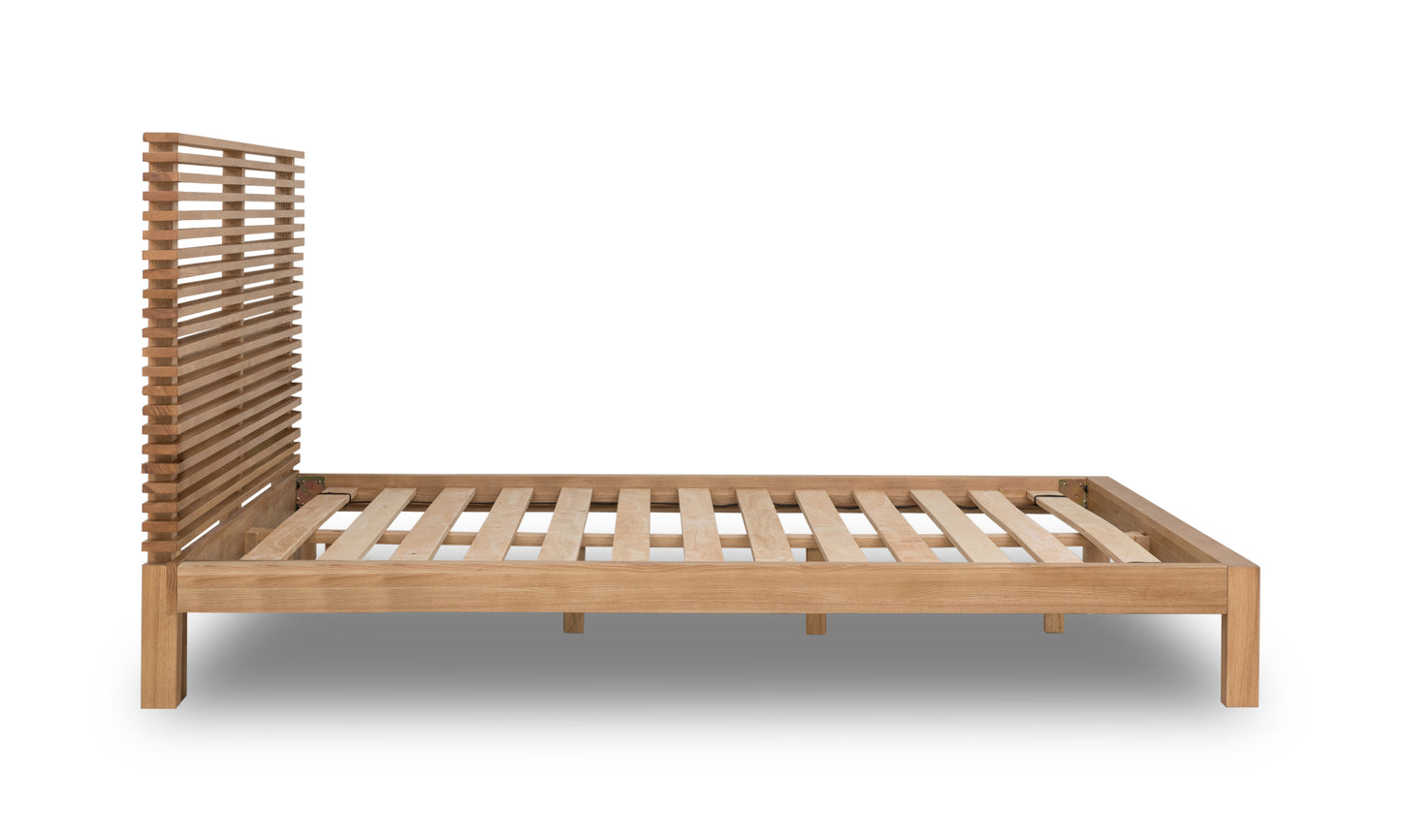 Tanner Super King (180 x 200) Platform Bed in Flaxen