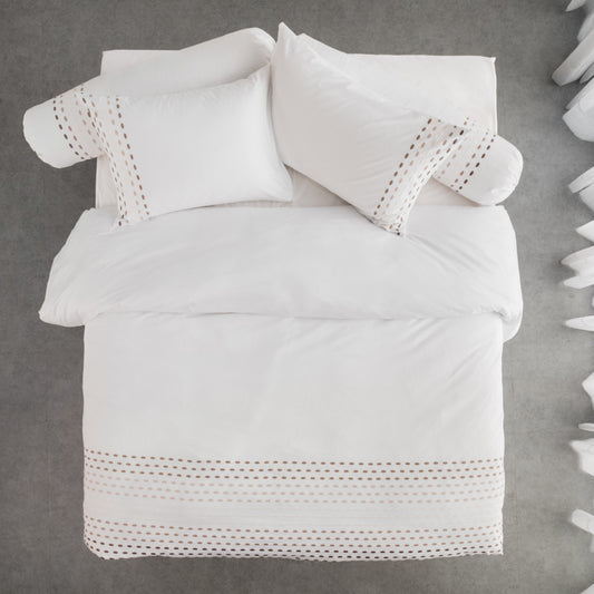 Odette Neutrals Duvet Cover made from 100% long staple cotton percale