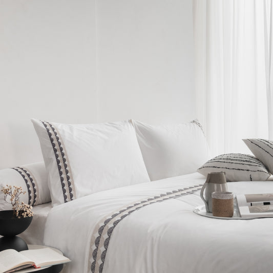 Shiloh Neutrals Duvet Cover made from 100% long staple cotton percale