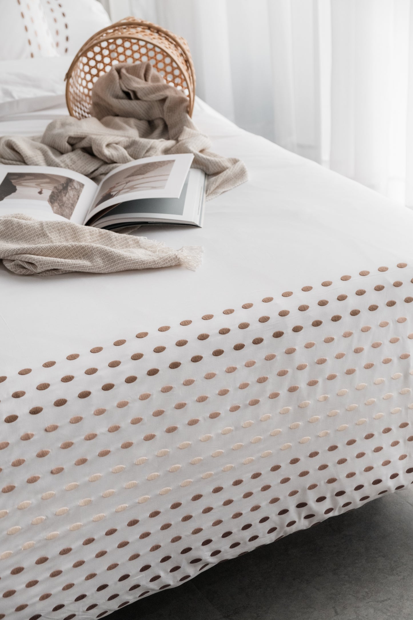Odette Neutrals Duvet Cover made from 100% long staple cotton percale