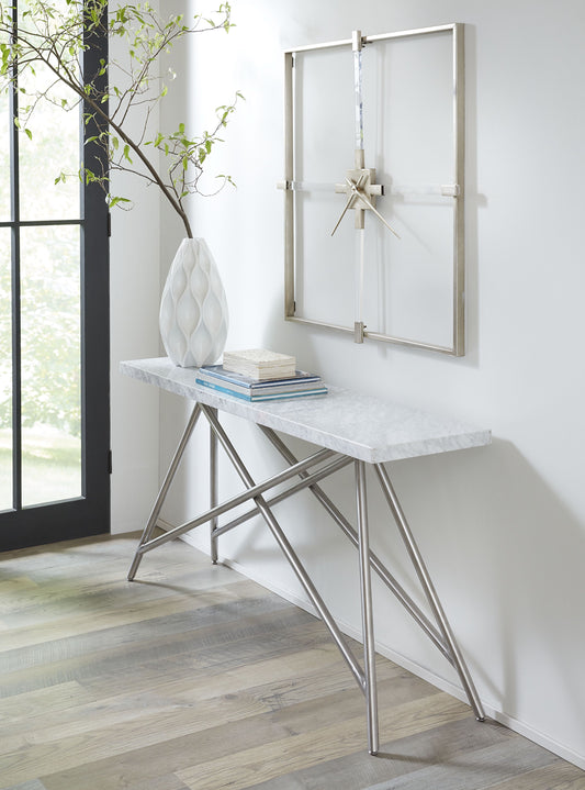 Coral Console Table in Marble