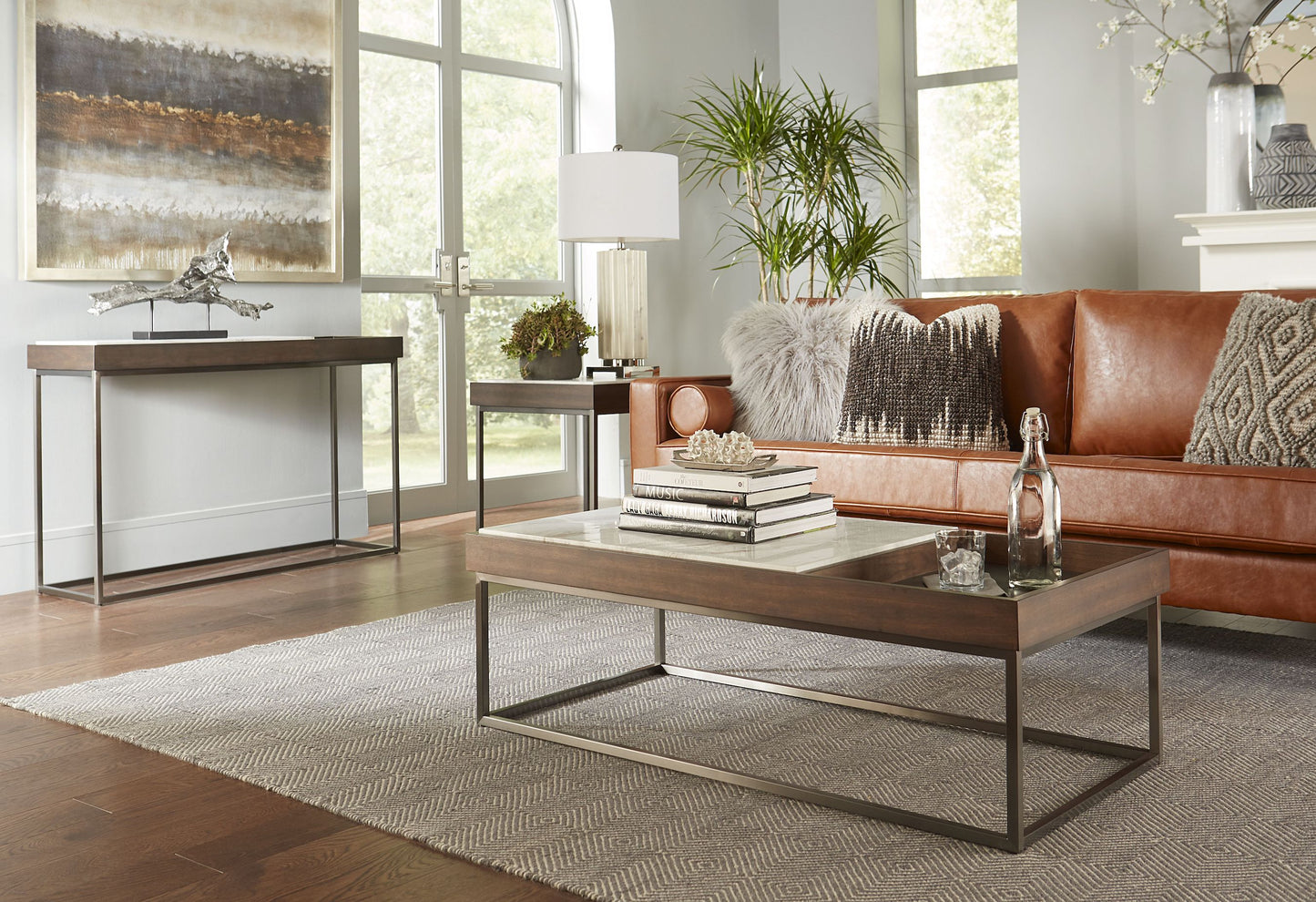 Ennis Coffee Table in Brown Sable