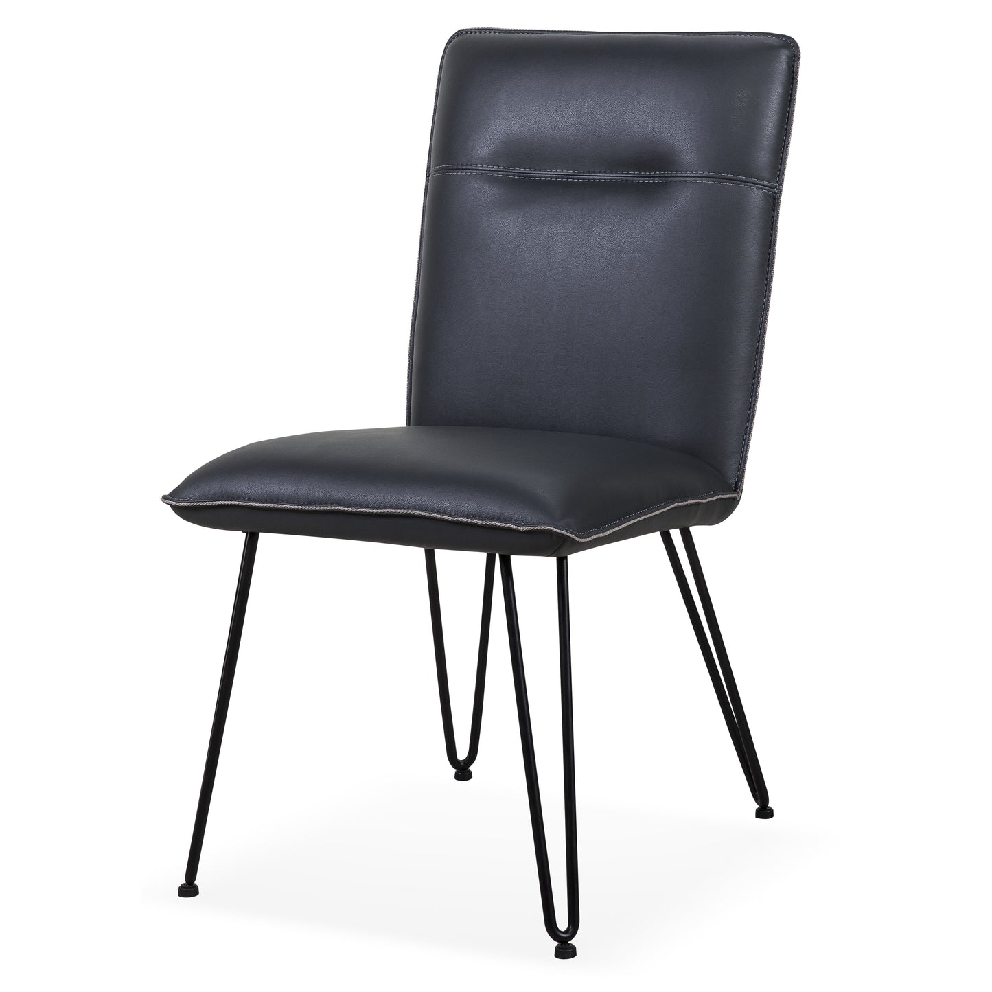 Demi Hairpin Leg Moderner Esszimmerstuhl in Kobalt, 2er Set