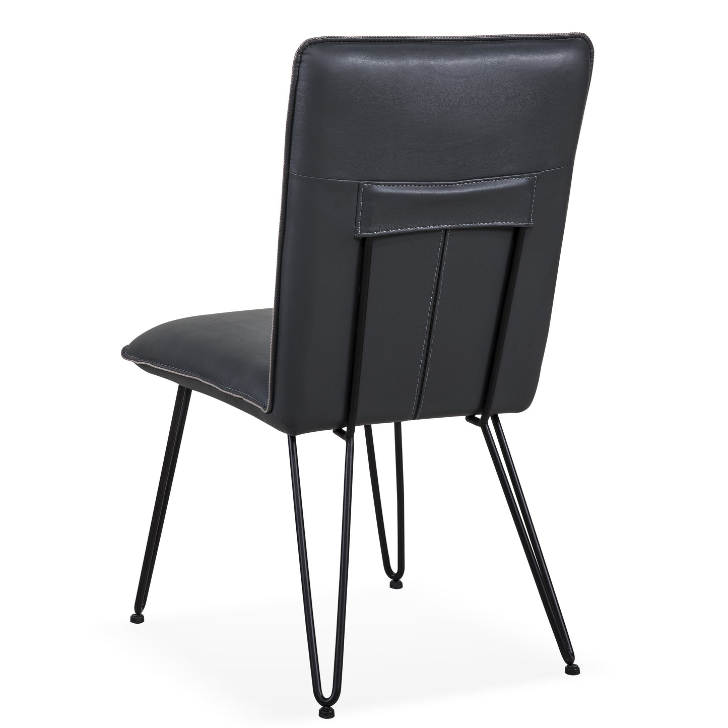 Demi Hairpin Leg Moderner Esszimmerstuhl in Kobalt, 2er Set