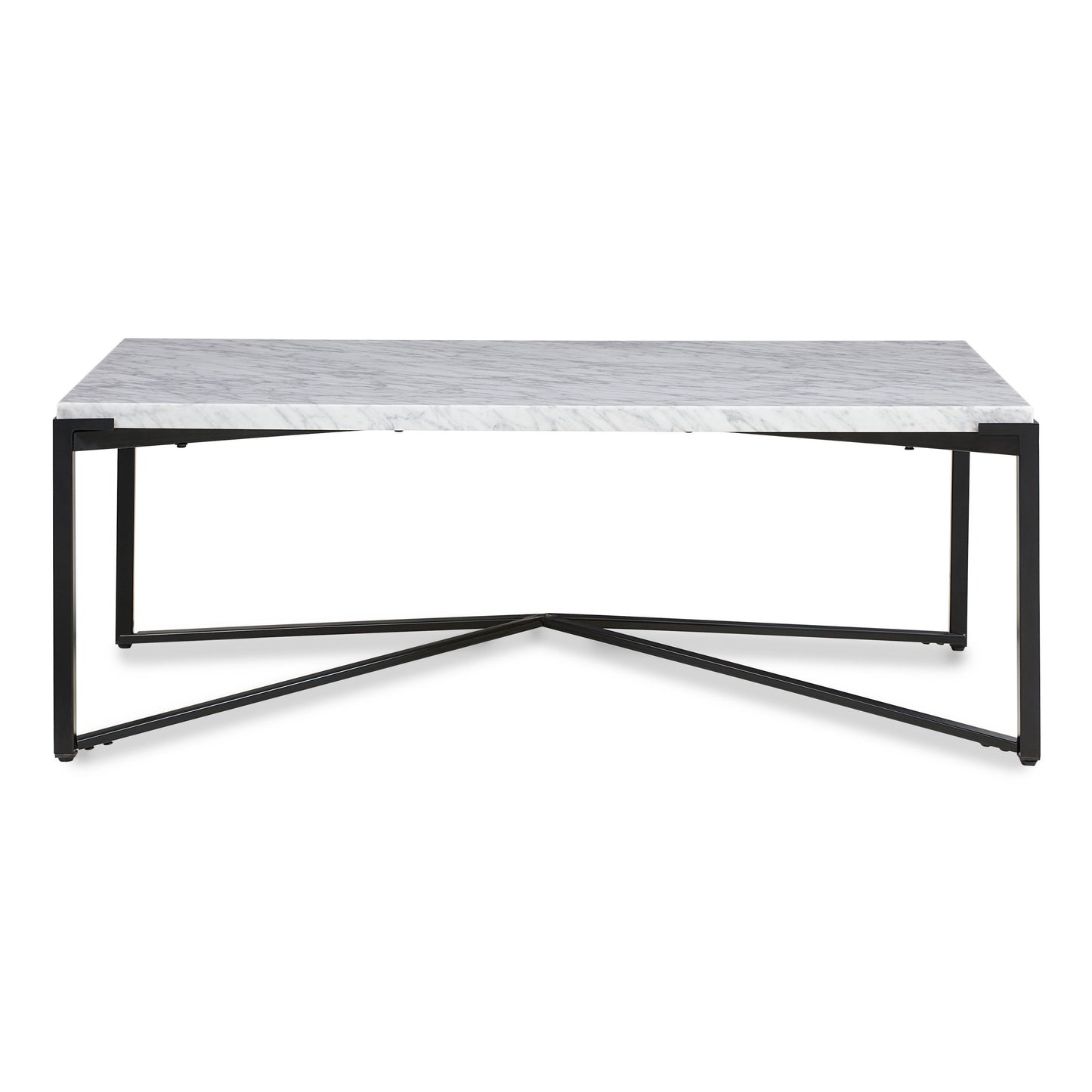 Saxon Couchtisch aus Carrara-Marmor und Mattschwarz