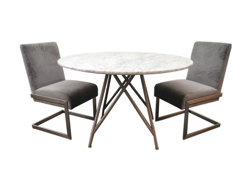 Coral Kleiner Esszimmerstuhl in Diamond, 2er Set