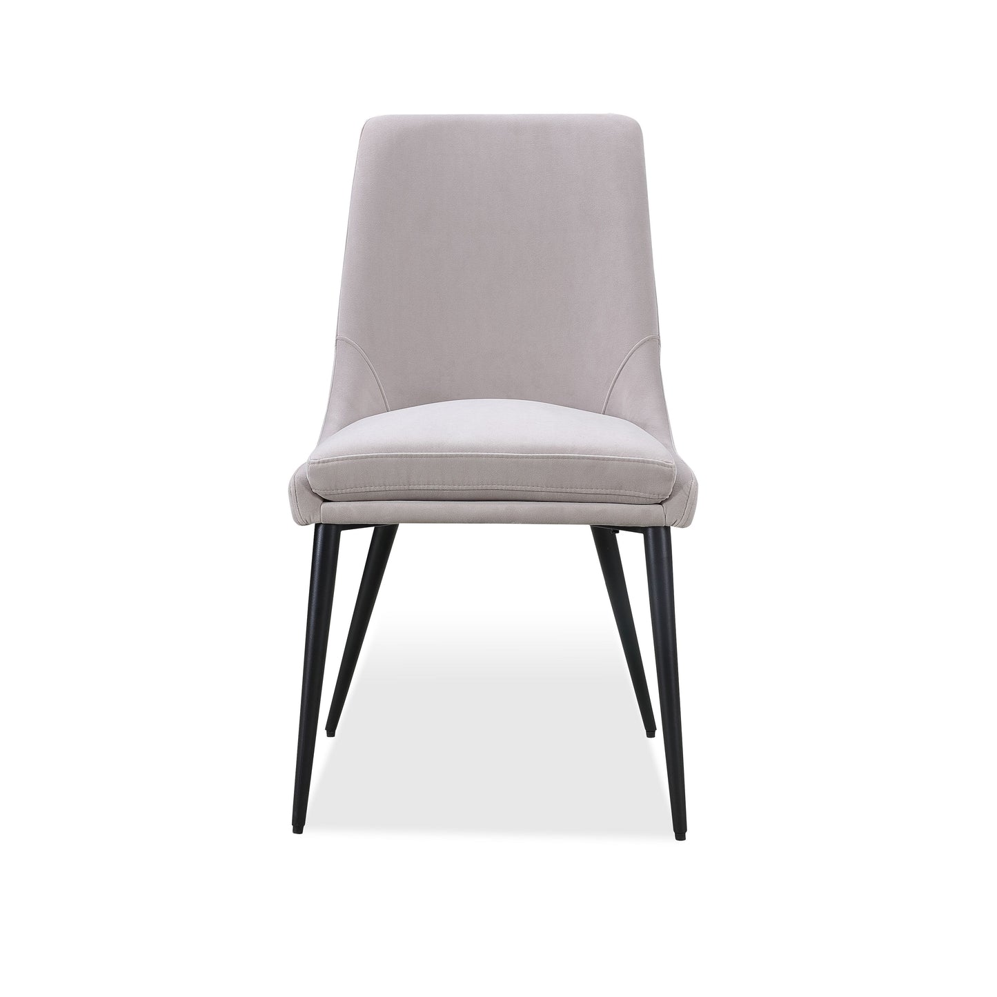 Winston Upholstered Metal Leg Dining Chair in Ash Grey and Black