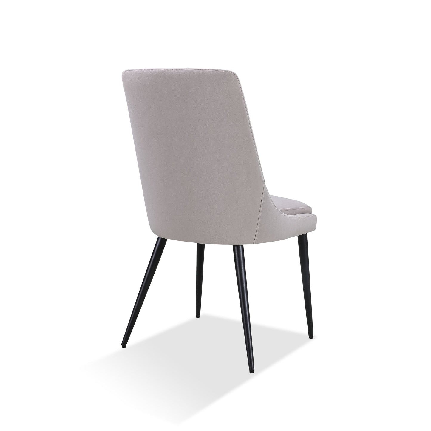 Winston Upholstered Metal Leg Dining Chair in Ash Grey and Black