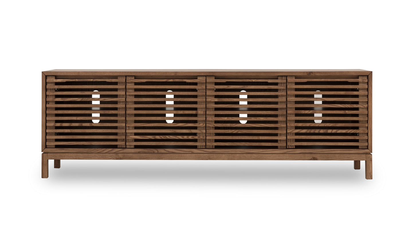 Tanner Medienkonsole aus Eschenholz mit vier Türen in Roux