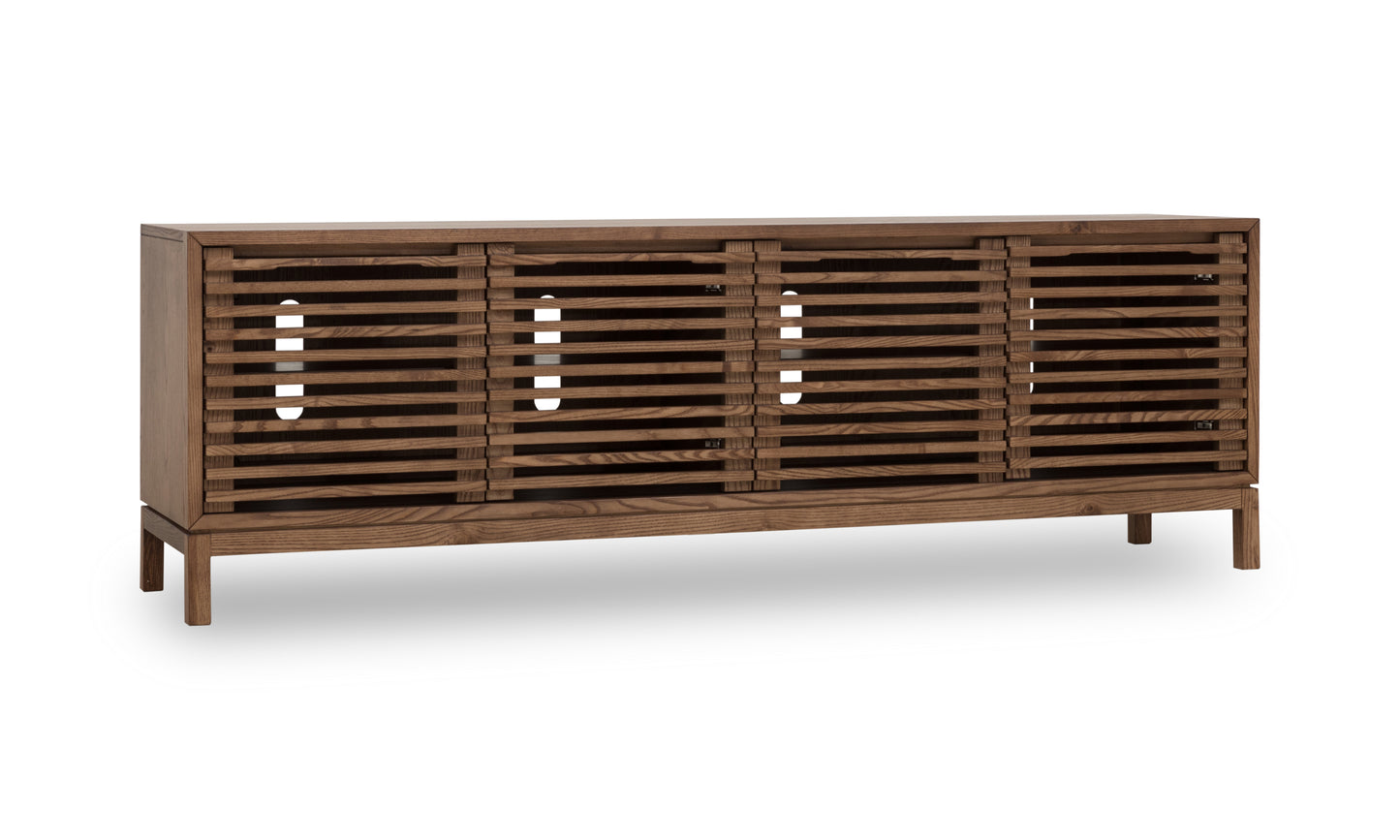 Tanner Medienkonsole aus Eschenholz mit vier Türen in Roux