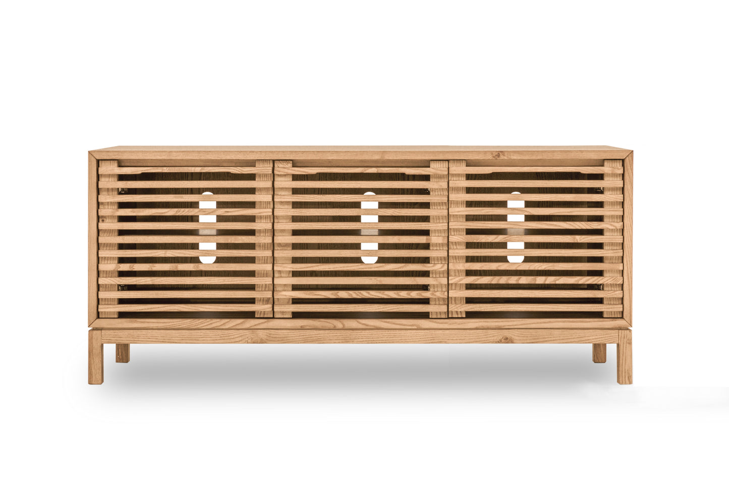 Tanner Three Door Media Console in Flaxen