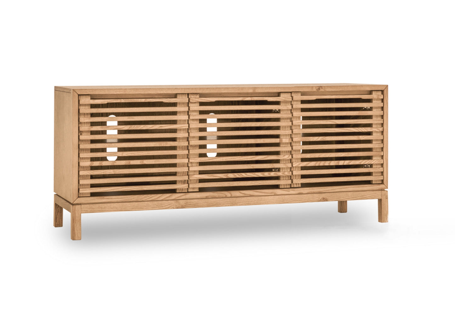 Tanner Three Door Media Console in Flaxen