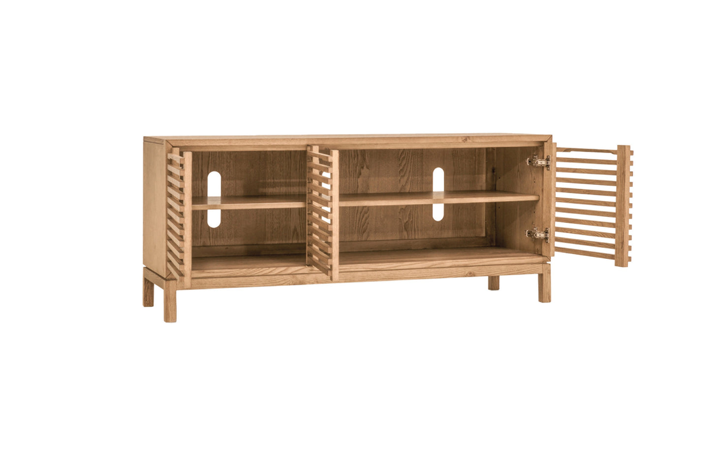 Tanner Three Door Media Console in Flaxen