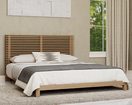 Tanner Super King (180 x 200) Platform Bed in Flaxen
