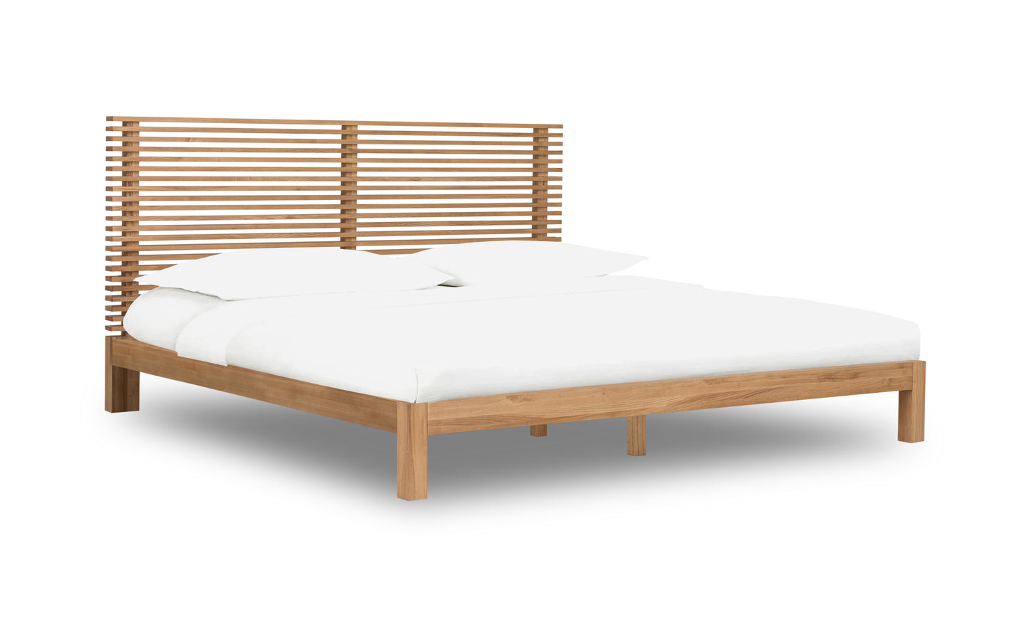 Tanner Super King (180 x 200) Platform Bed in Flaxen
