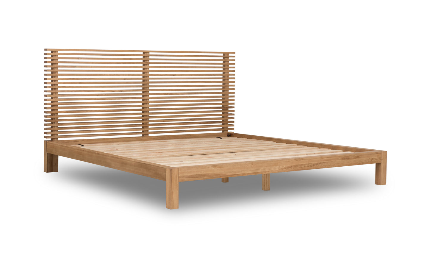 Tanner Super King (180 x 200) Platform Bed in Flaxen