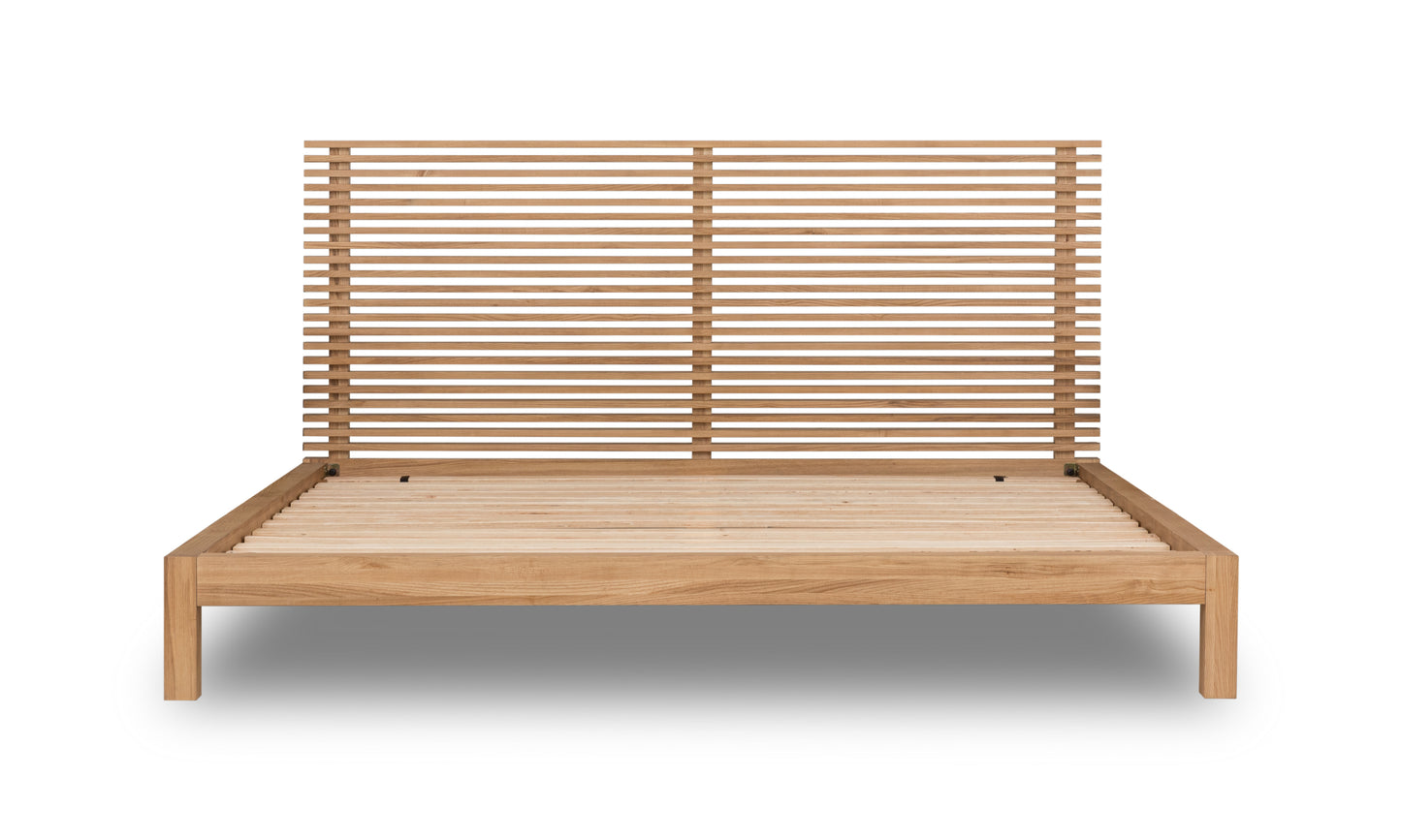 Tanner Super King (180 x 200) Platform Bed in Flaxen