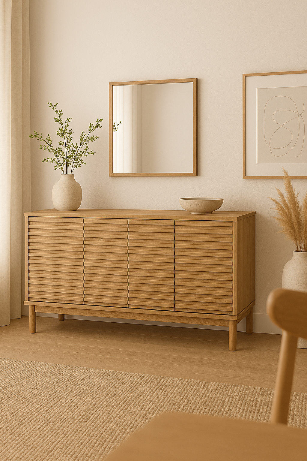 Tanner Four Door Sideboard in Flaxen