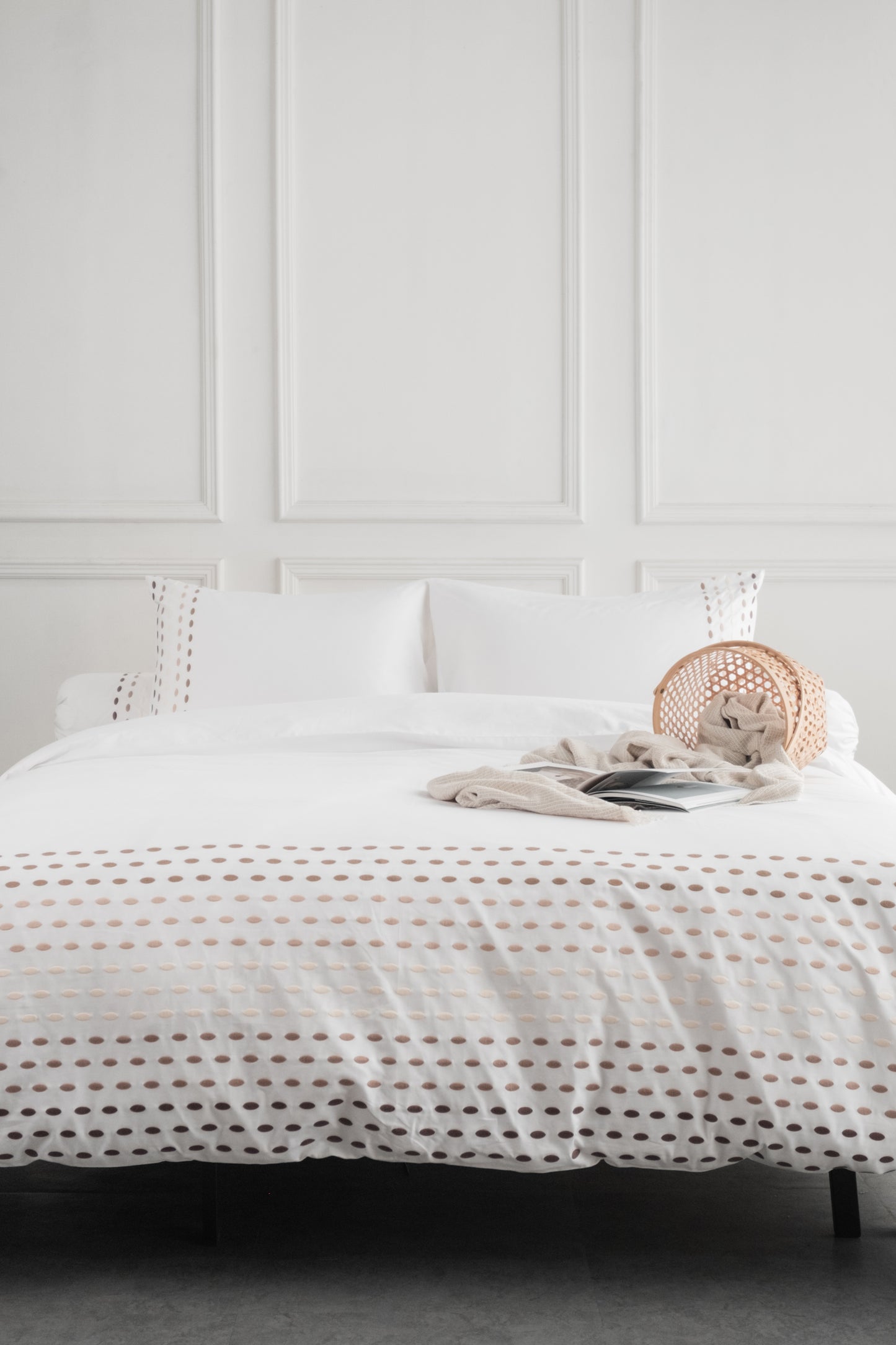 Odette Neutrals Pillowcase made from 100% long staple cotton percale, set of 2