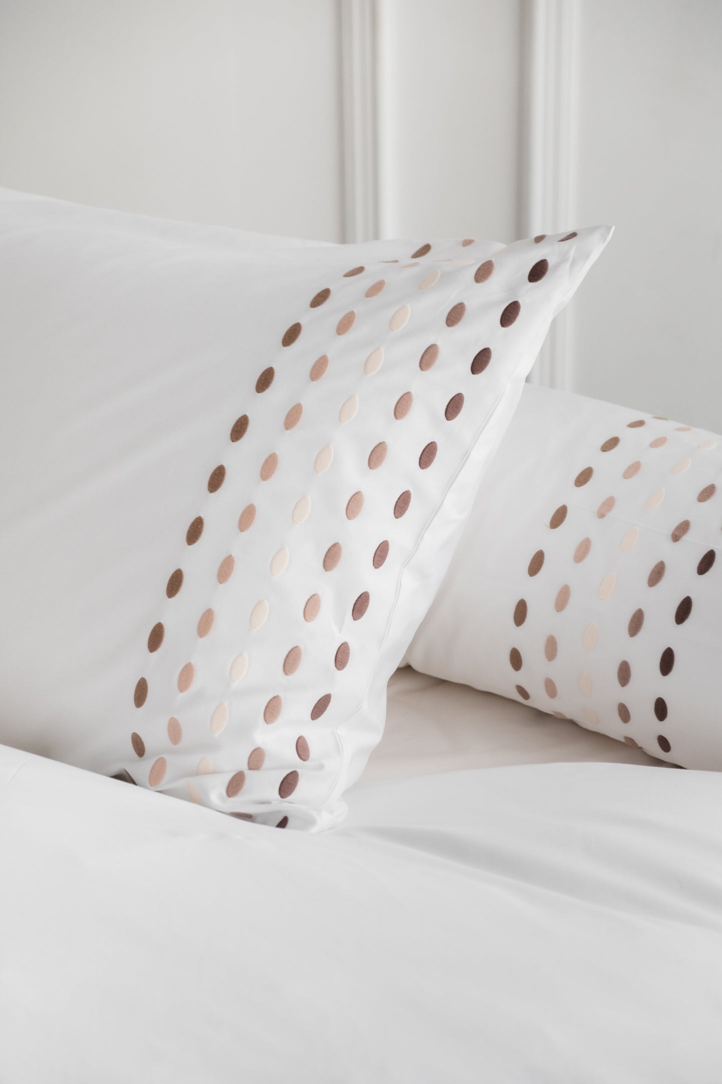Odette Neutrals Pillowcase made from 100% long staple cotton percale, set of 2