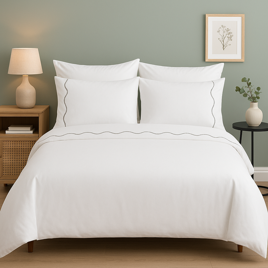 Sophia Neutrals Duvet Cover made from 100% long staple cotton percale