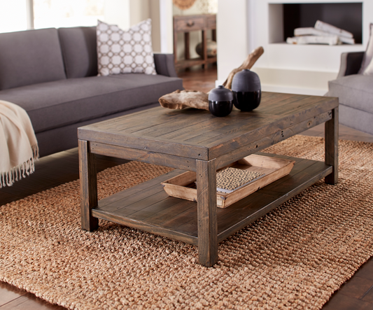 Craster Rechteckiger Couchtisch aus Altholz in Smoky Taupe