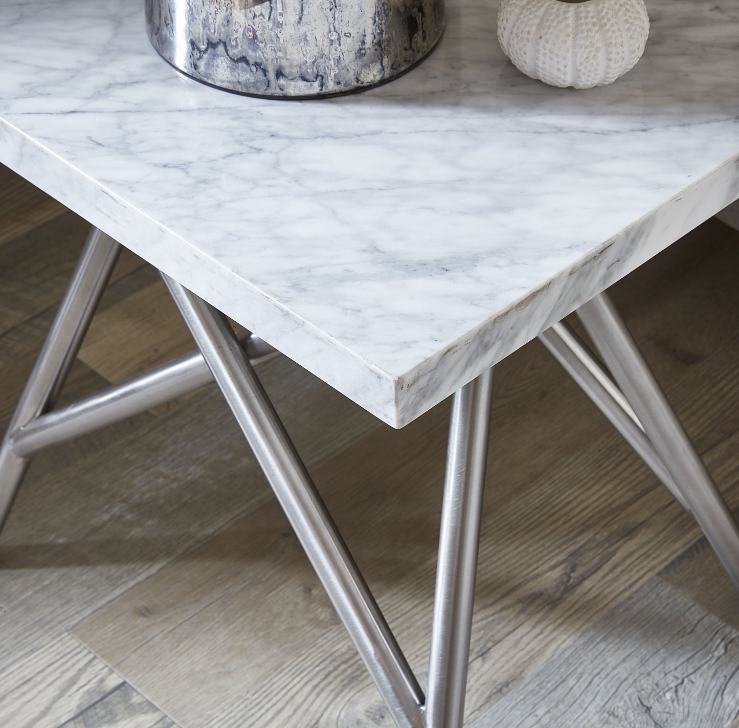 Coral Console Table in Marble