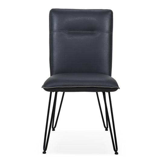 Demi Hairpin Leg Modern Dining Chair in Cobalt, Set of 2